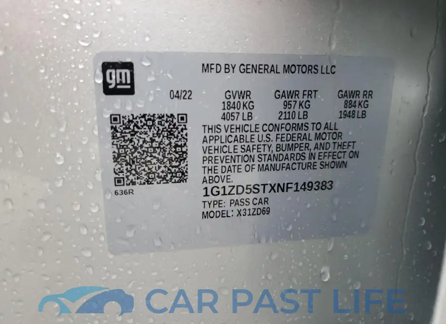 1G1ZD5STXNF149383# 12