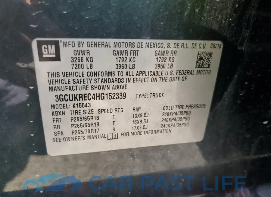 3GCUKREC4HG152339# 12