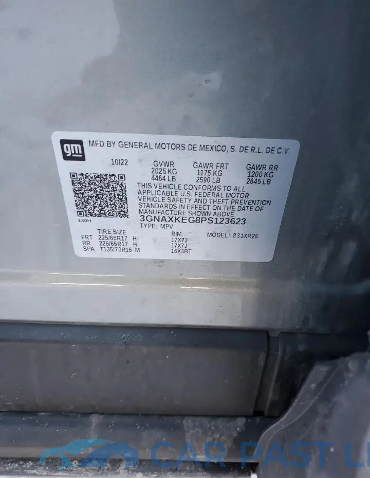 3GNAXKEG8PS123623# 12