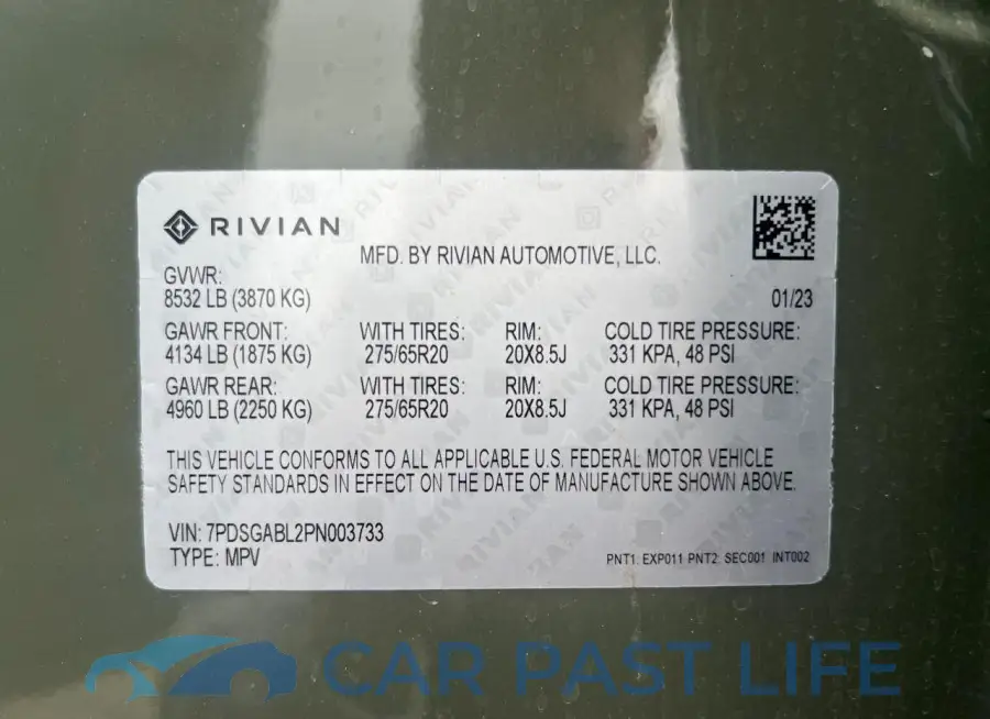 7PDSGABL2PN003733# 10