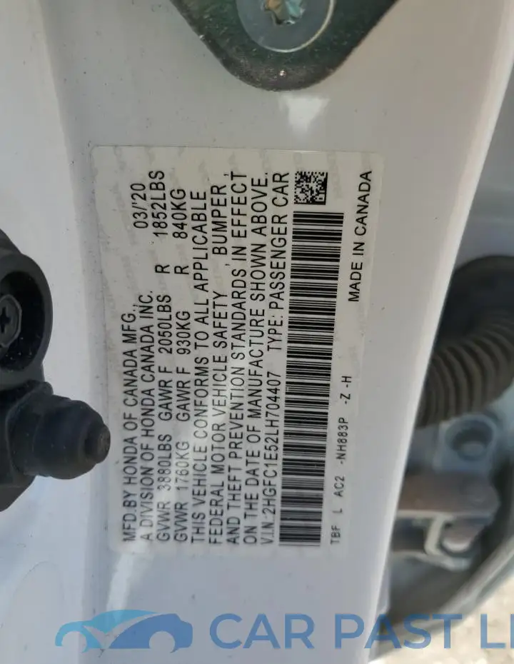 2HGFC1E52LH704407# 12