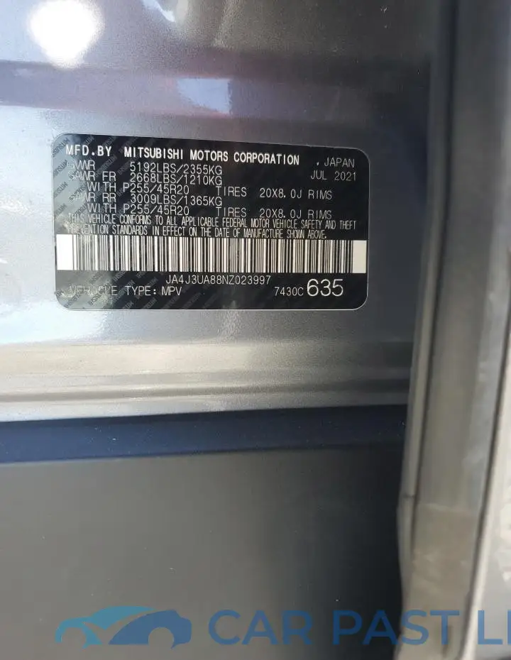 JA4J3UA88NZ023997# 14