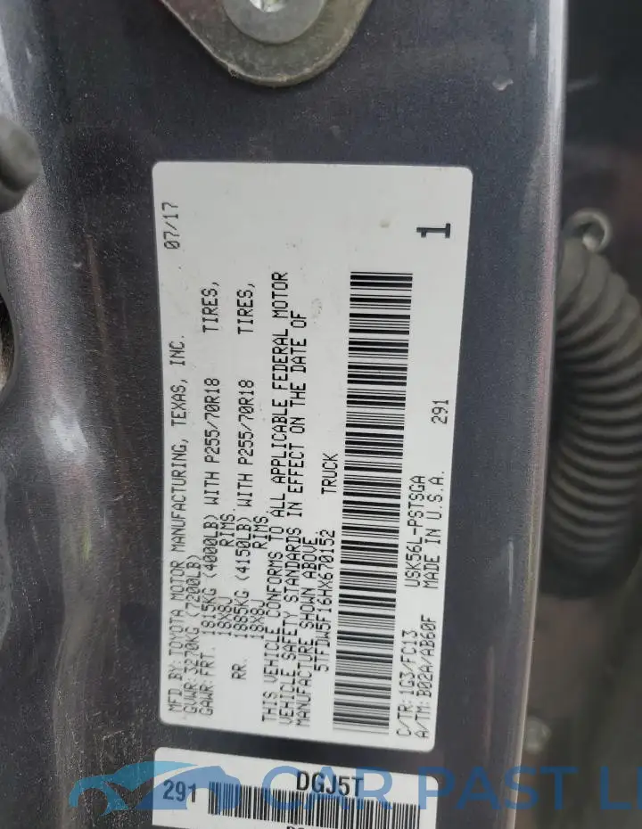 5TFDW5F16HX670152# 12