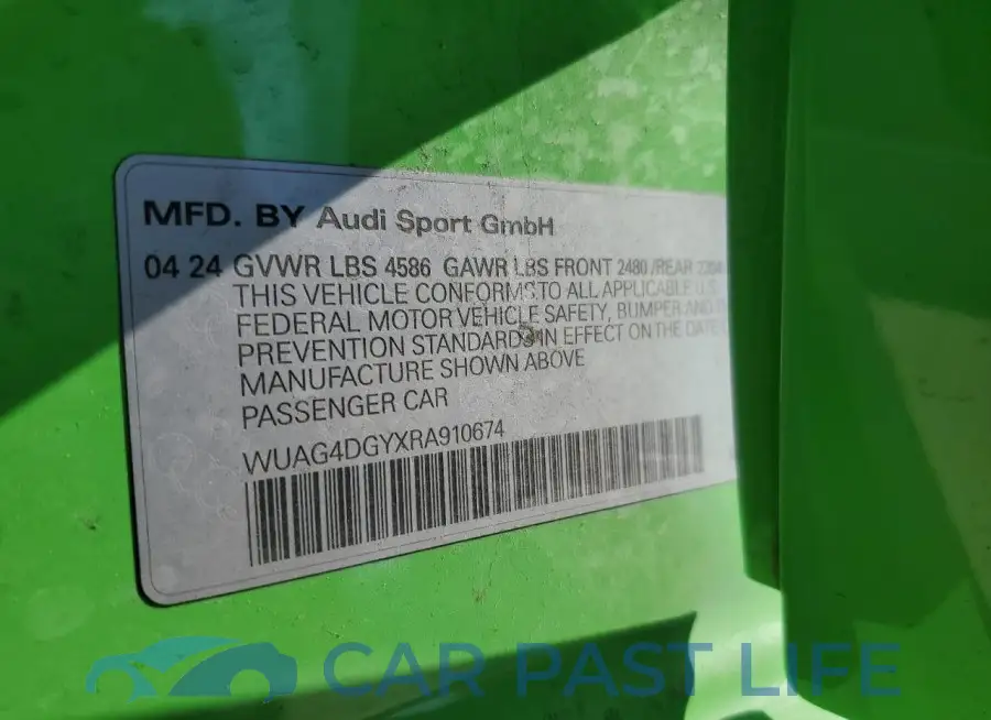 WUAG4DGYXRA910674# 12