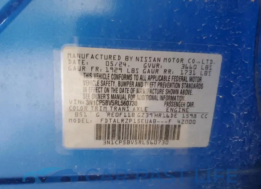 3N1CP5BV5RL560730# 13