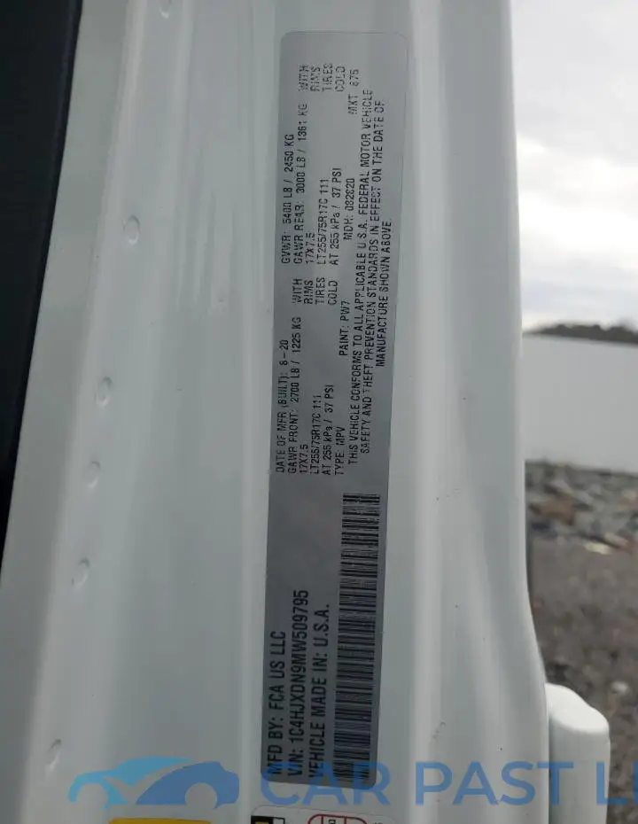 1C4HJXDN9MW509795# 12