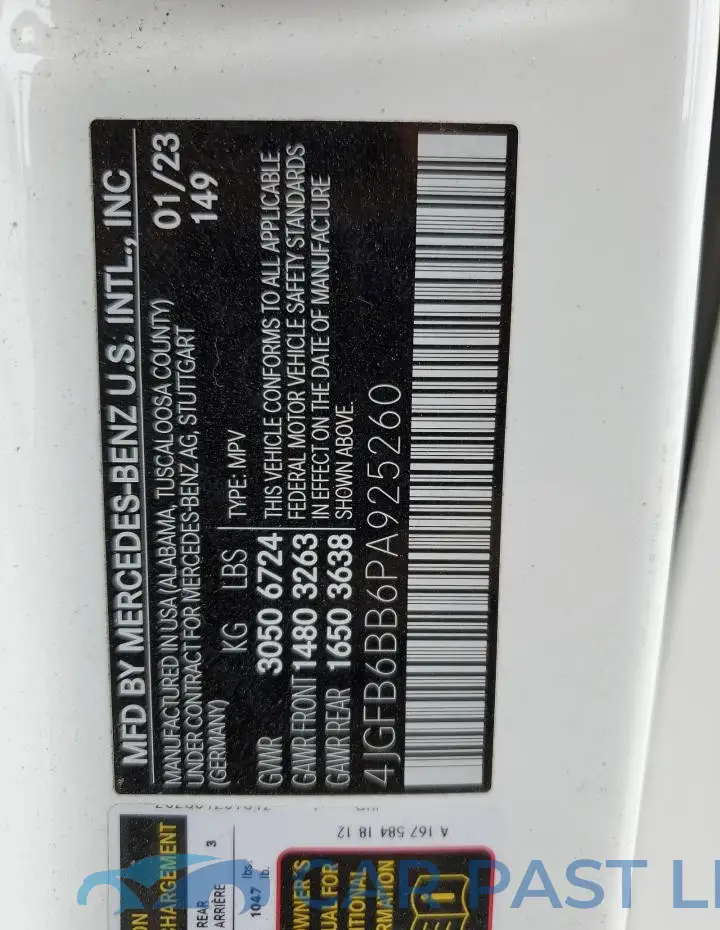 4JGFB6BB6PA925260# 13
