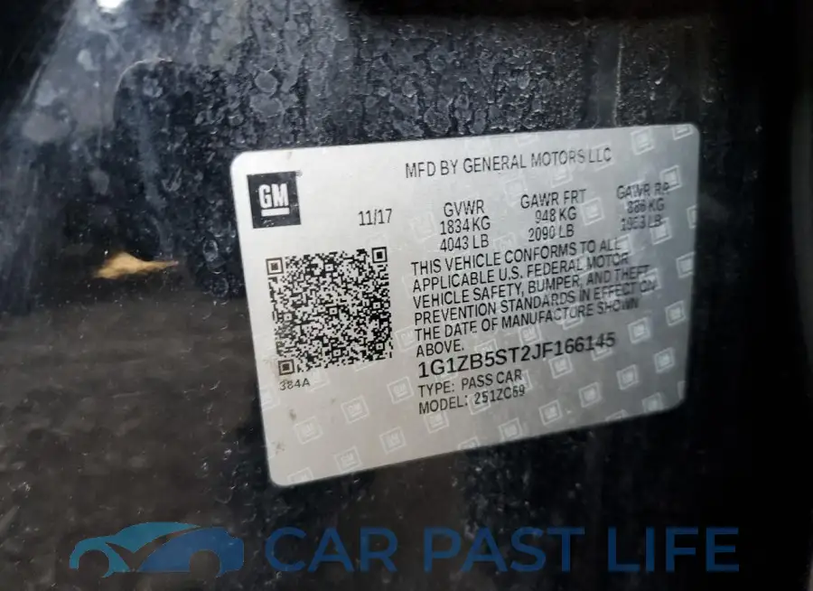 1G1ZB5ST2JF166145# 12