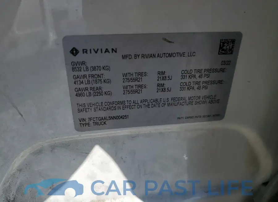 7FCTGAAL5NN004251# 12