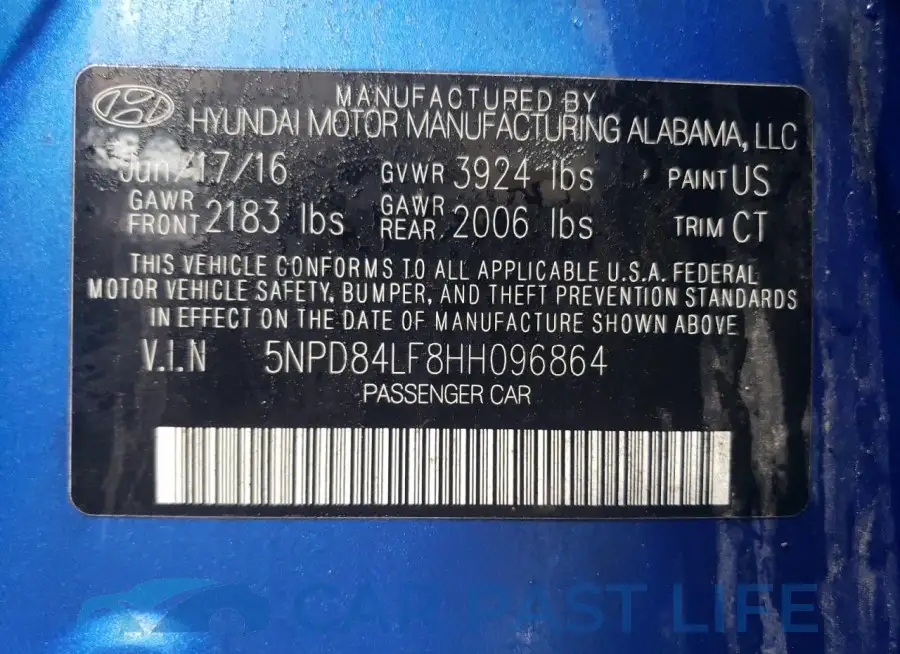 5NPD84LF8HH096864# 12