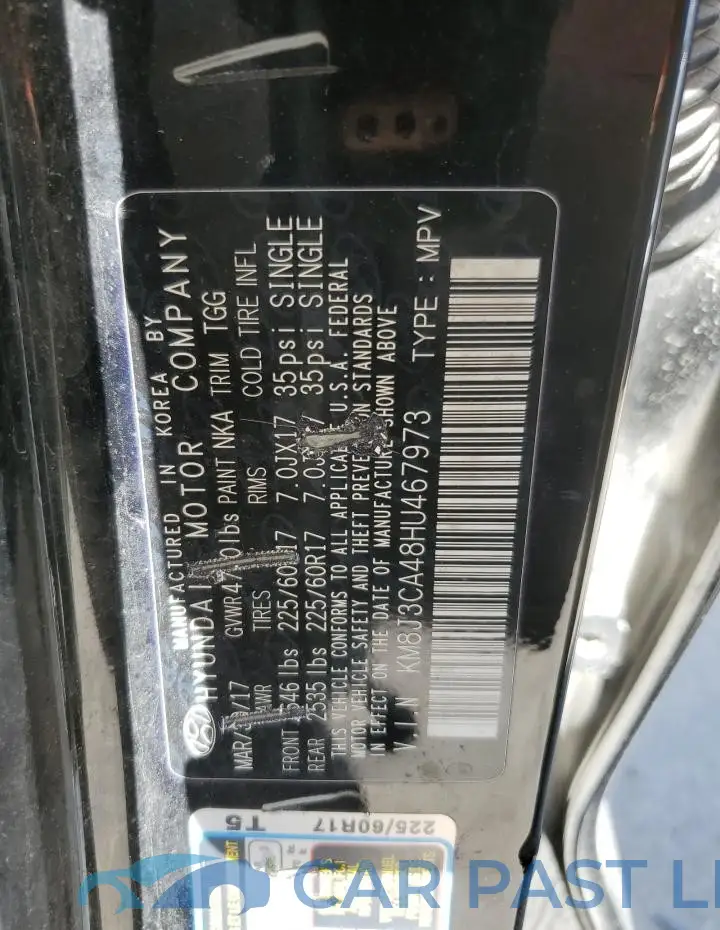 KM8J3CA48HU467973# 13