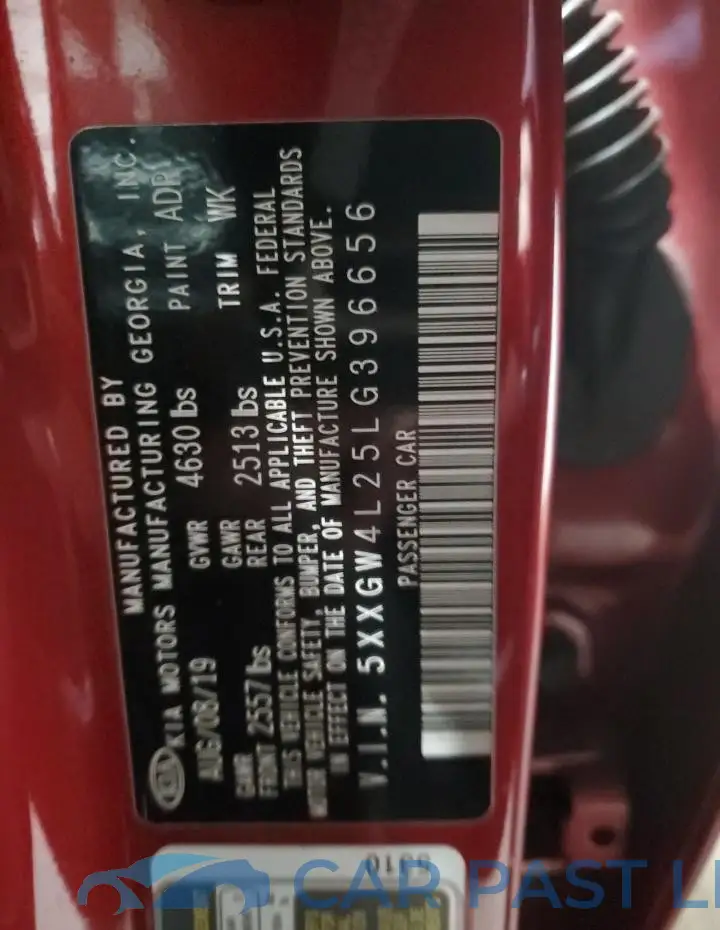 5XXGW4L25LG396656# 12