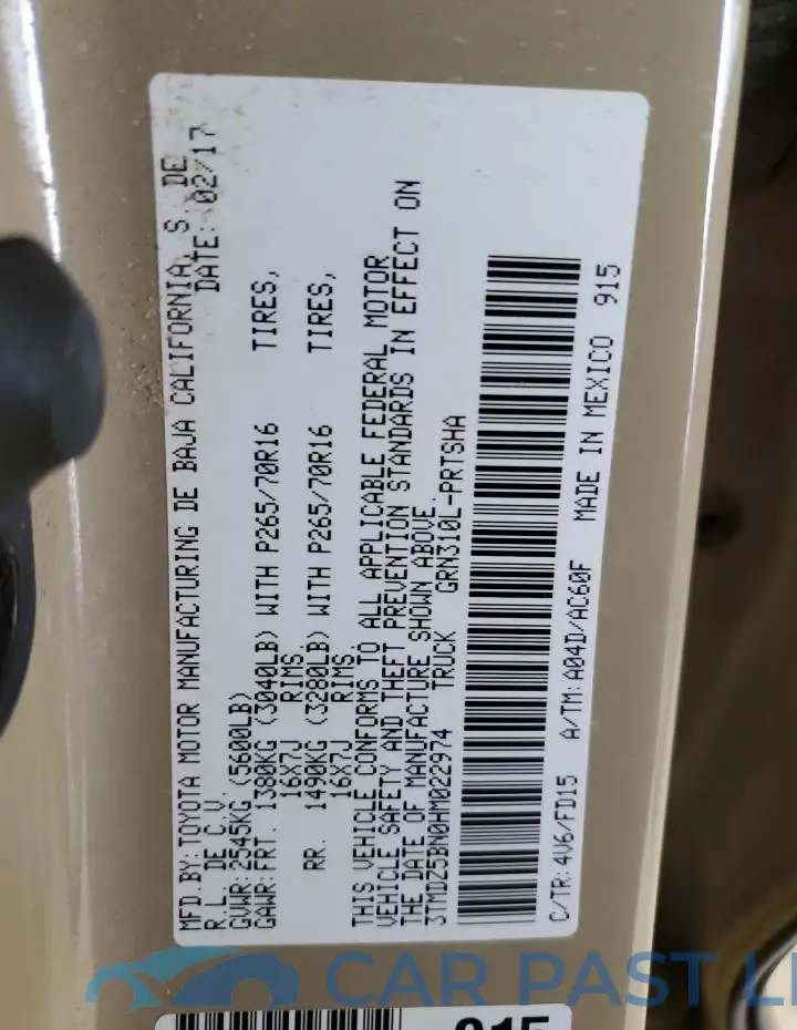 3TMDZ5BN0HM022974# 13