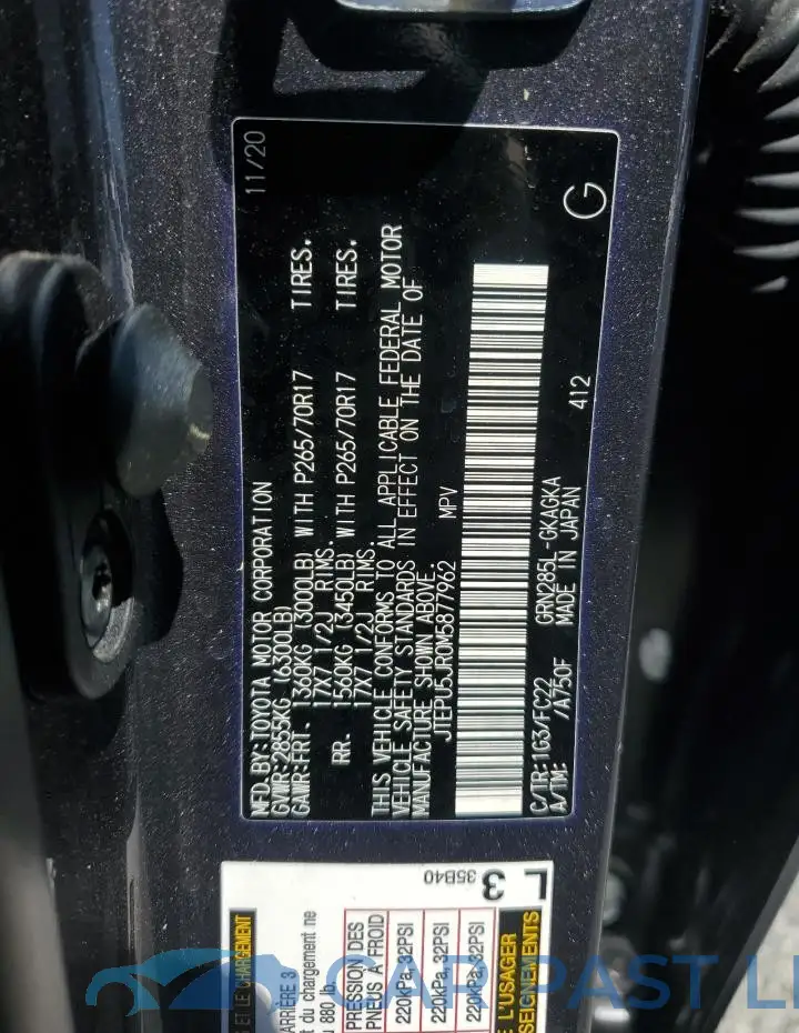 JTEPU5JR0M5877962# 12