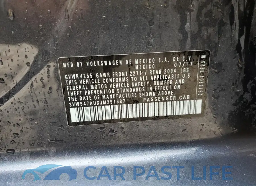3VW547AUXJM251687# 13