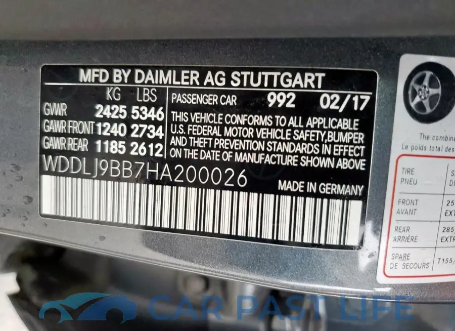 WDDLJ9BB7HA200026# 13