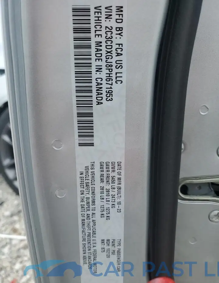 2C3CDXGJ8PH671953# 13