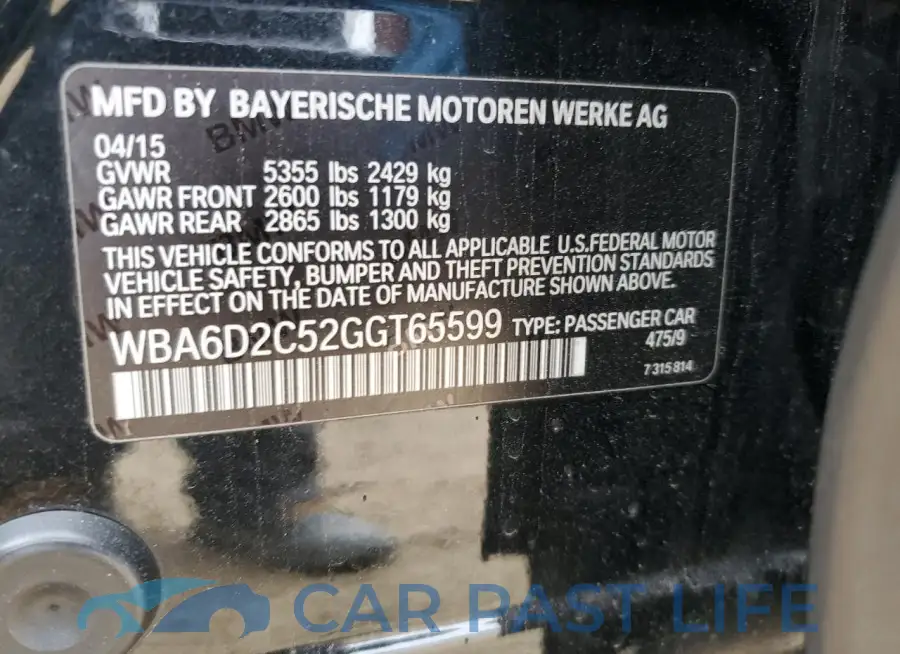 WBA6D2C52GGT65599# 13