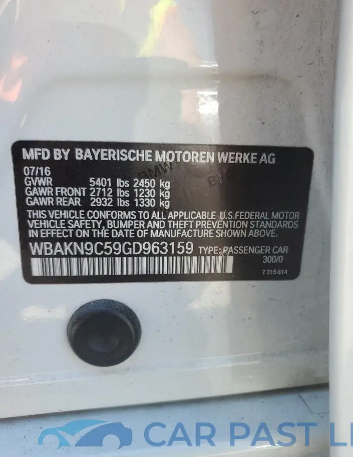 WBAKN9C59GD963159# 12