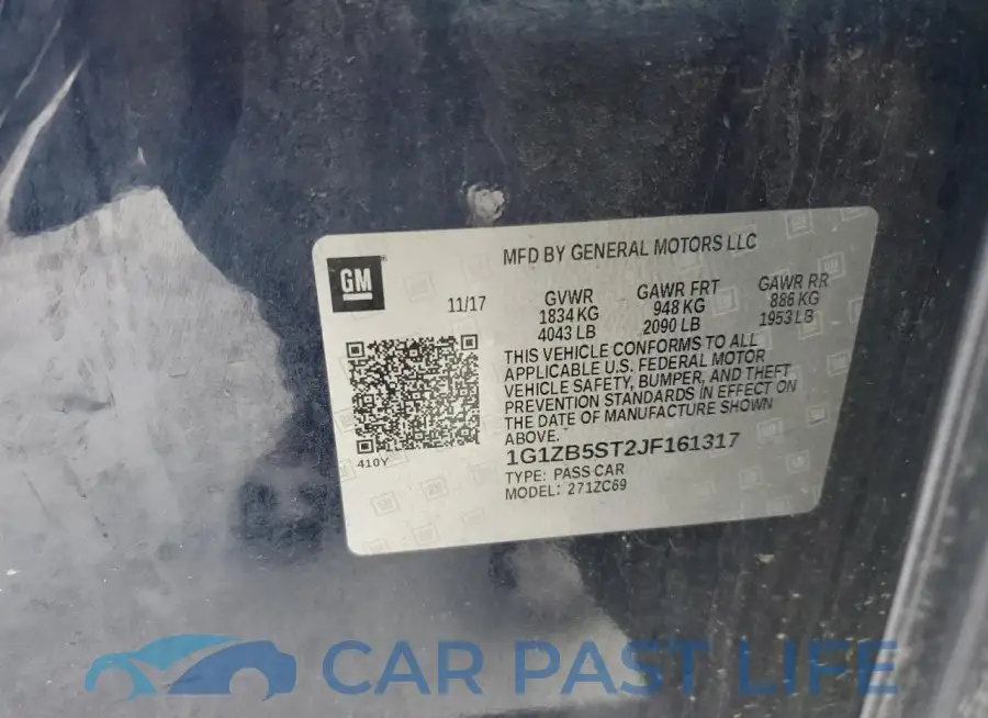 1G1ZB5ST2JF161317# 12