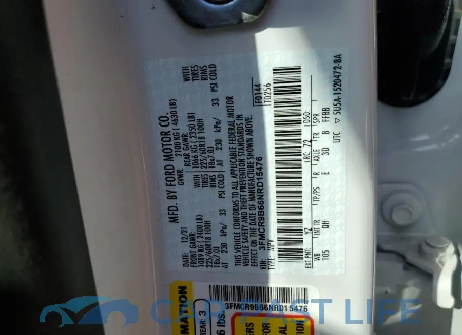3FMCR9B66NRD15476# 14