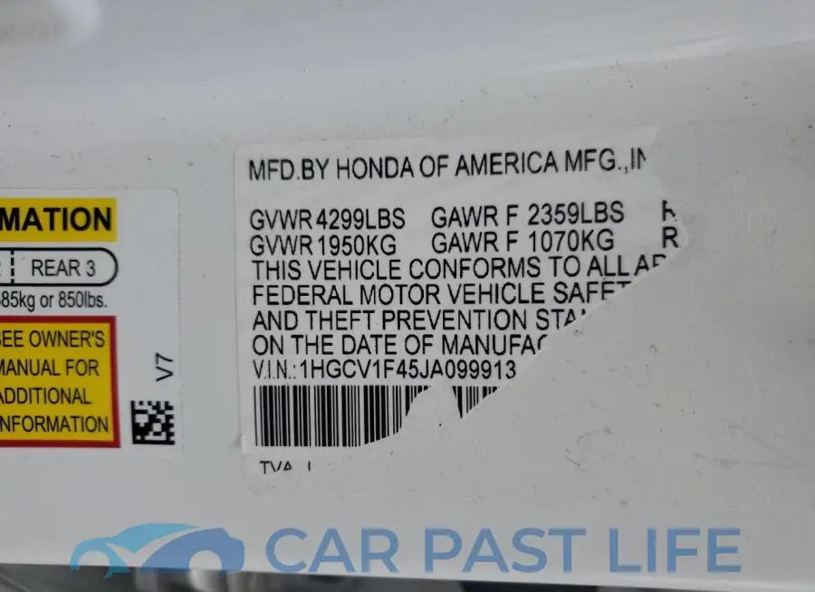 1HGCV1F45JA099913# 13