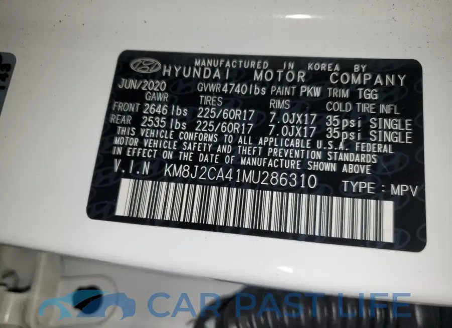KM8J2CA41MU286310# 12