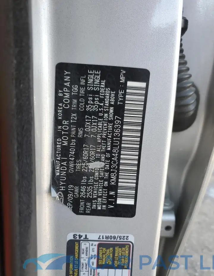 KM8J3CA48LU136397# 13