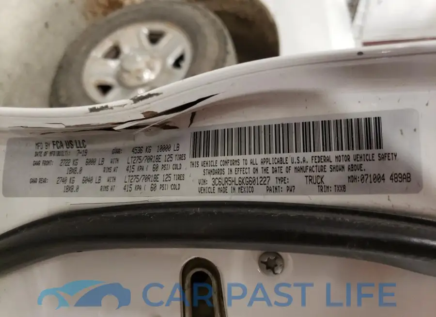 3C6UR5HL6KG601227# 12