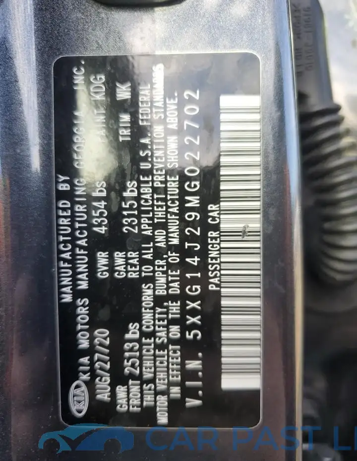 5XXG14J29MG022702# 12