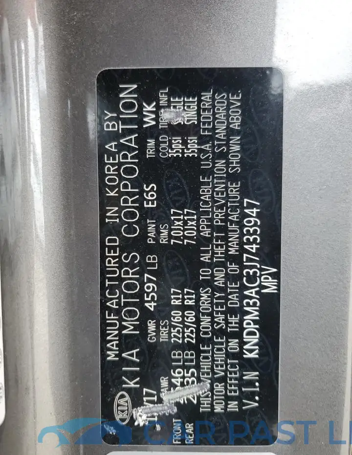 KNDPM3AC3J7433947# 13