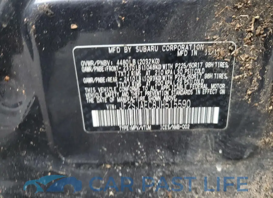 JF2SJAEC8JH515590# 13