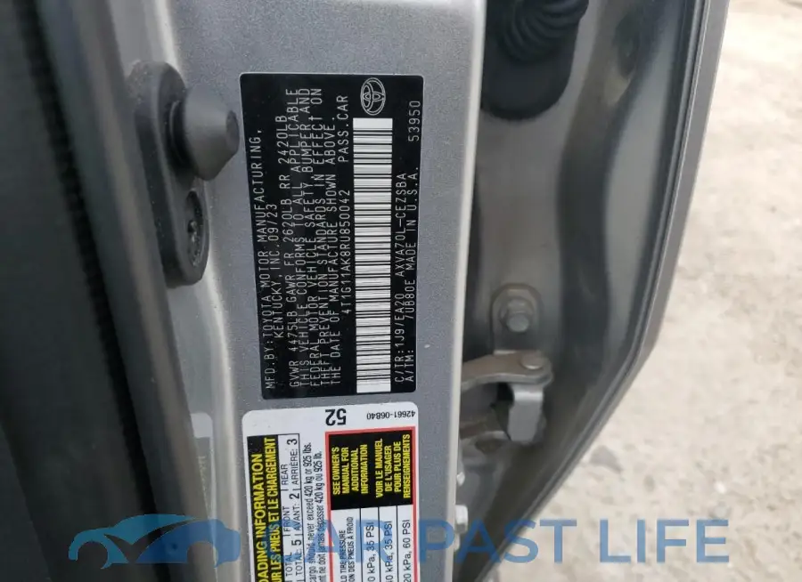 4T1G11AK8RU850042# 12