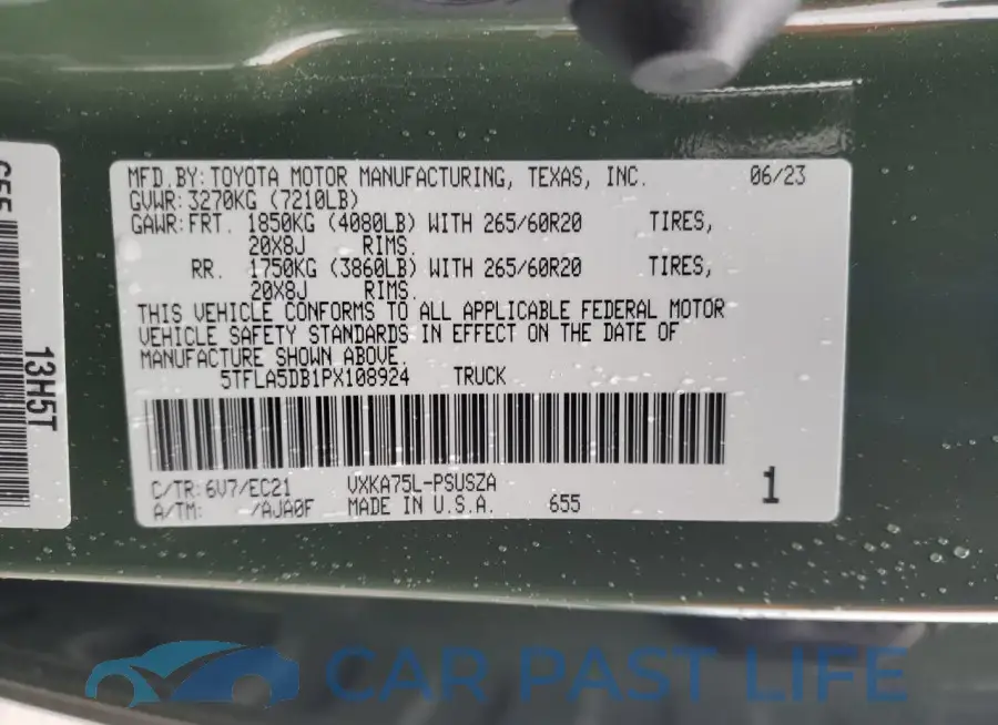 5TFLA5DB1PX108924# 12