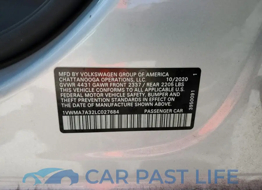 1VWMA7A32LC027684# 12