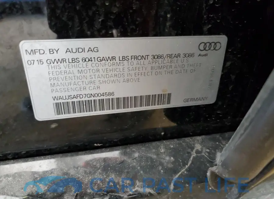 WAUJSAFD7GN004586# 12