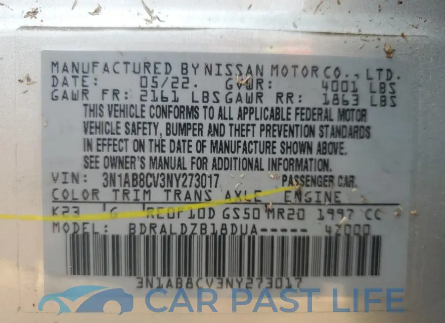 3N1AB8CV3NY273017# 12