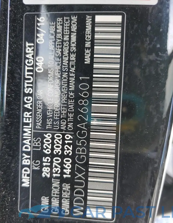 WDDUX7GB5GA268601# 12