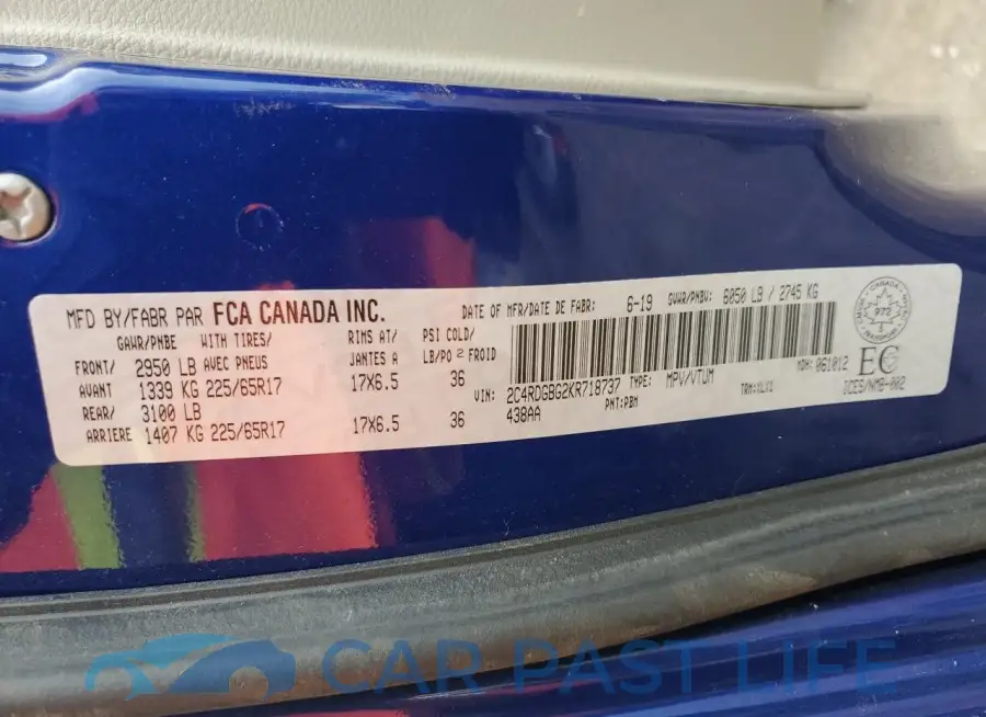 2C4RDGBG2KR718737# 14