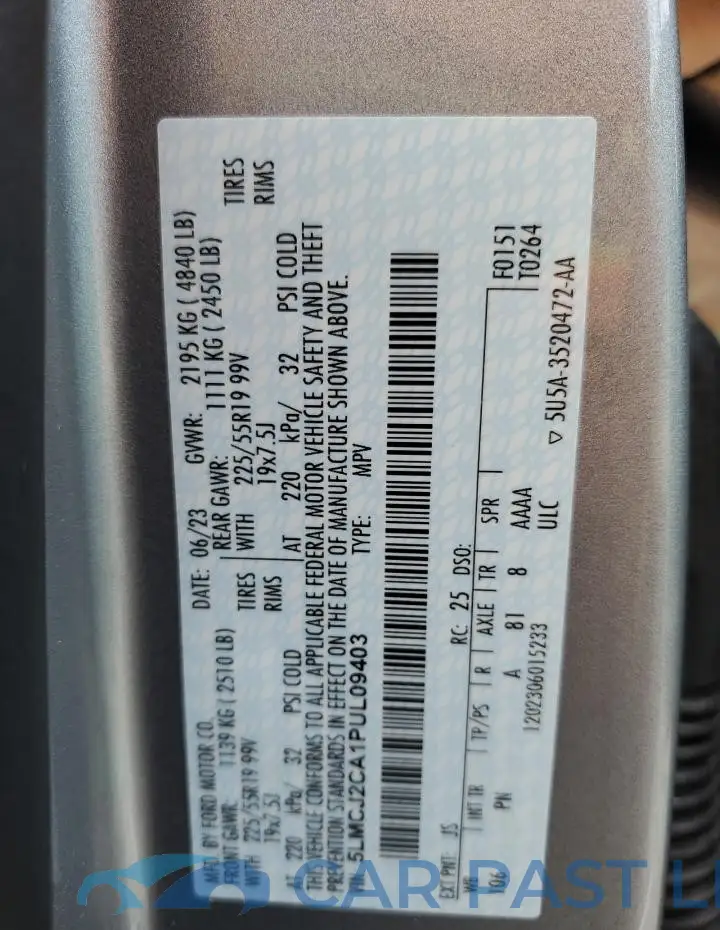 5LMCJ2CA1PUL09403# 13