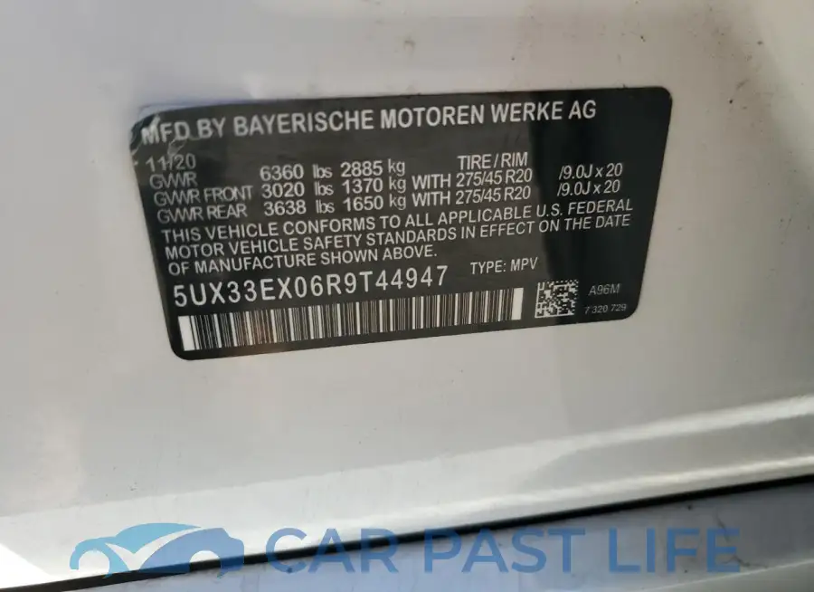 5UX33EX06R9T30370# 13