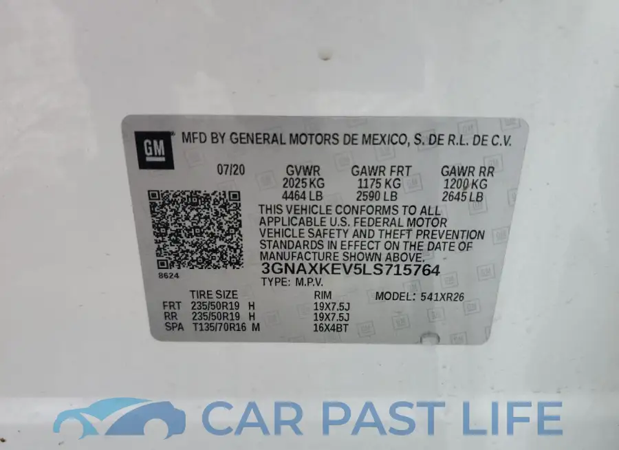 3GNAXKEV5LS715764# 14