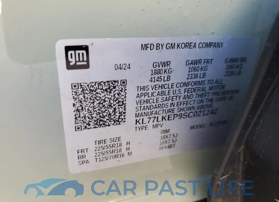 KL77LKEP9SC021242# 13