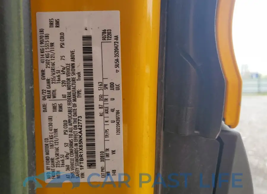 1FTBR1X85NKA42773# 14
