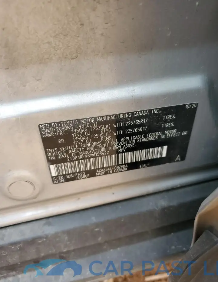 2T3P1RFV8MW156422# 14