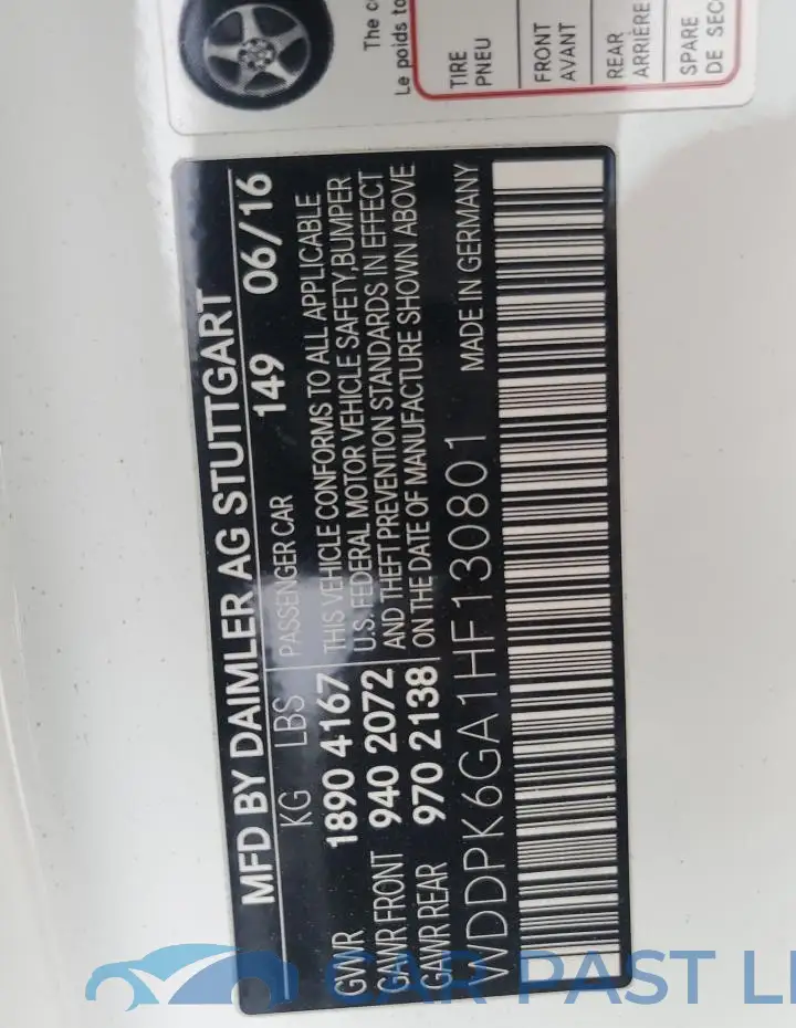 WDDPK6GA1HF130801# 12