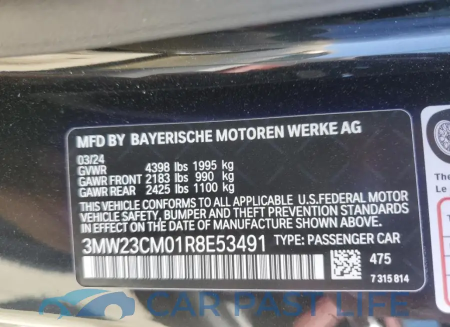 3MW23CM01R8E53491# 12