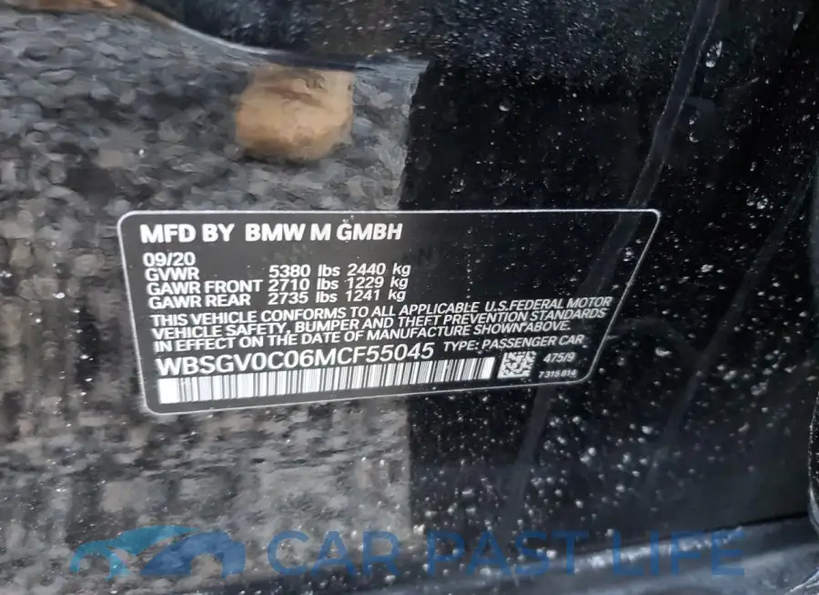 WBSGV0C06MCF55045# 12