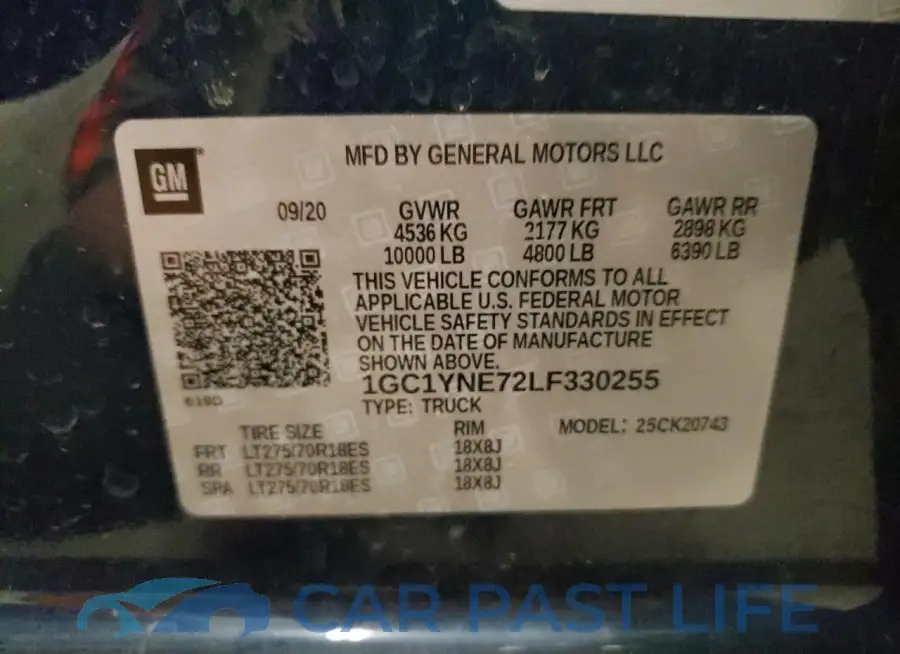 1GC1YNE72LF330255# 12