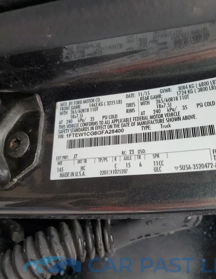 1FTEW1CG8GFA28400# 12